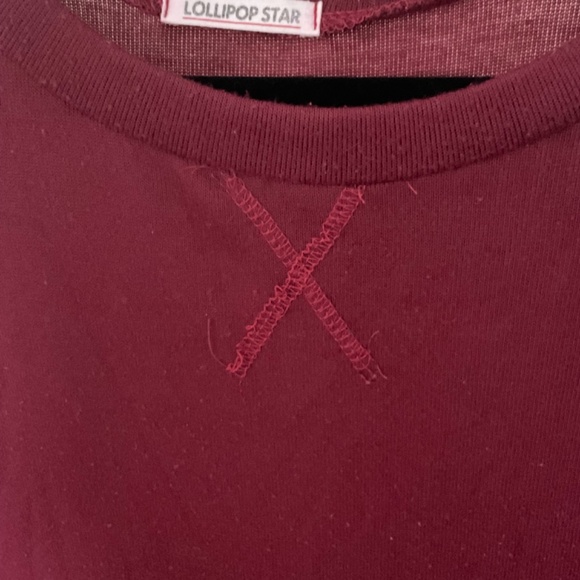 Lollipop Star Maroon Sweater Dress - Picture 5 of 5